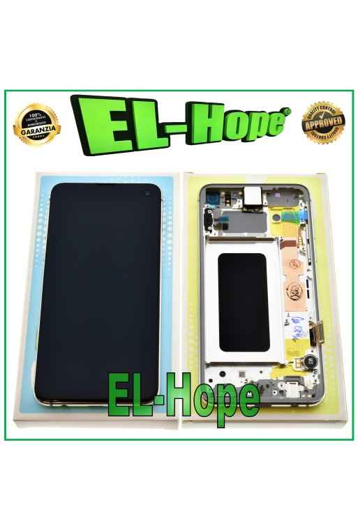 DISPLAY TOUCH + LCD ORIGINALE SERVICE SAMSUNG GALAXY S10E SM-G970F PRISM BIANCO DISPLAY TOUCH + LCD ORIGINALE SERVICE SAMSUNG GALAXY S10E SM-G970F PRISM BIANCO
