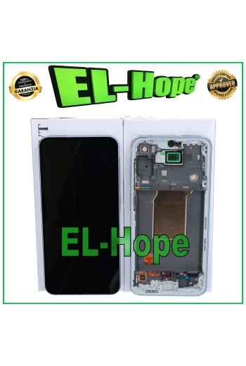 DISPLAY TOUCH LCD OLED ORIGINALE SAMSUNG GALAXY A55 5G 2024 SM-A556 FRAME BLU