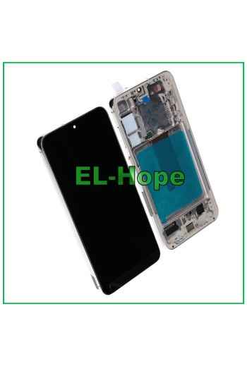 DISPLAY LCD OLED TOUCH PER SAMSUNG GALAXY S23+ PLUS SM-S916 FRAME SILVER BIANCO
