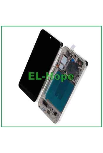 DISPLAY LCD OLED TOUCH PER SAMSUNG GALAXY S23+ PLUS SM-S916 FRAME SILVER BIANCO
