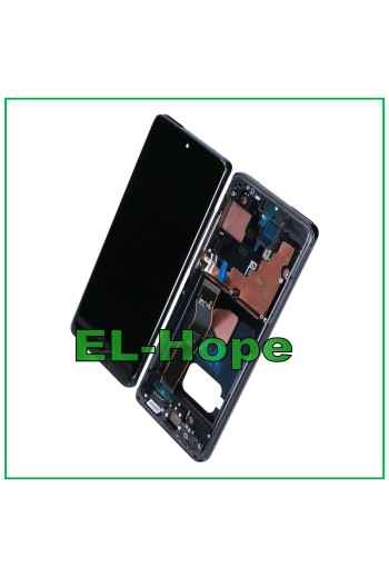 DISPLAY OLED TOUCH SCREEN + FRAME PER SAMSUNG GALAXY S20 ULTRA SM-G988 NERO