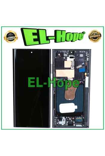 DISPLAY LCD OLED TOUCH SCREEN + FRAME PER SAMSUNG GALAXY S23 ULTRA SM-S918 NERO
