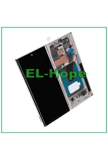 DISPLAY LCD OLED TOUCH FRAME PER SAMSUNG GALAXY S23 ULTRA SM-S918 CREAM BEIGE 
