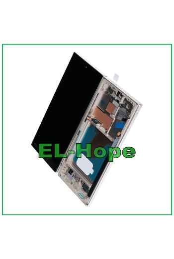 DISPLAY LCD OLED TOUCH FRAME PER SAMSUNG GALAXY S23 ULTRA SM-S918 CREAM BEIGE 