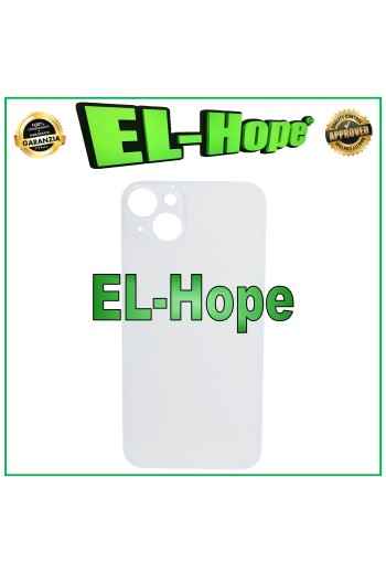 CASE VETRO SCOCCA POSTERIORE COPRI BATTERIA PER IPHONE 14 PLUS BIG HOLE BIANCO