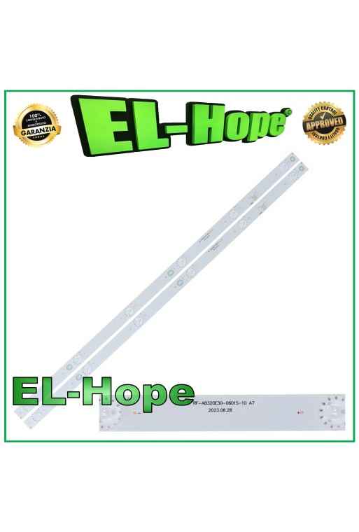 KIT 2 BARRE 6 LED PER TV 32" CHANGHONG RF-AB320E30-0601S-10 LB-C320X15 L595mm KIT 2 BARRE 6 LED PER TV 32" CHANGHONG RF-AB320E30-0601S-10 LB-C320X15 L595mm