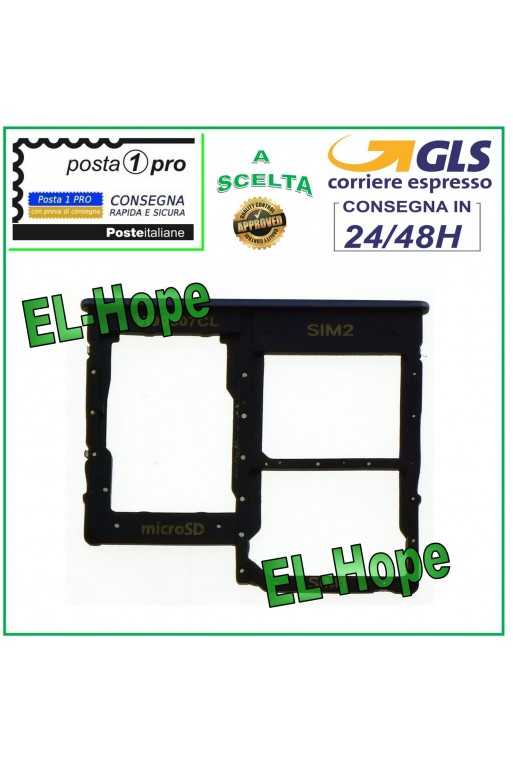 SLOT CARRELLO VANO PORTA NANO SIM MICRO SD SAMSUNG GALAXY A40 SM-A405F NERO SLOT CARRELLO VANO PORTA NANO SIM MICRO SD SAMSUNG GALAXY A40 SM-A405F NERO