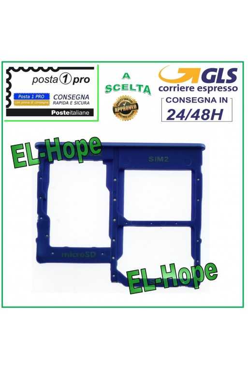 SLOT CARRELLO VANO PORTA NANO SIM MICRO SD PER SAMSUNG GALAXY A40 SM-A405F BLU SLOT CARRELLO VANO PORTA NANO SIM MICRO SD PER SAMSUNG GALAXY A40 SM-A405F BLU