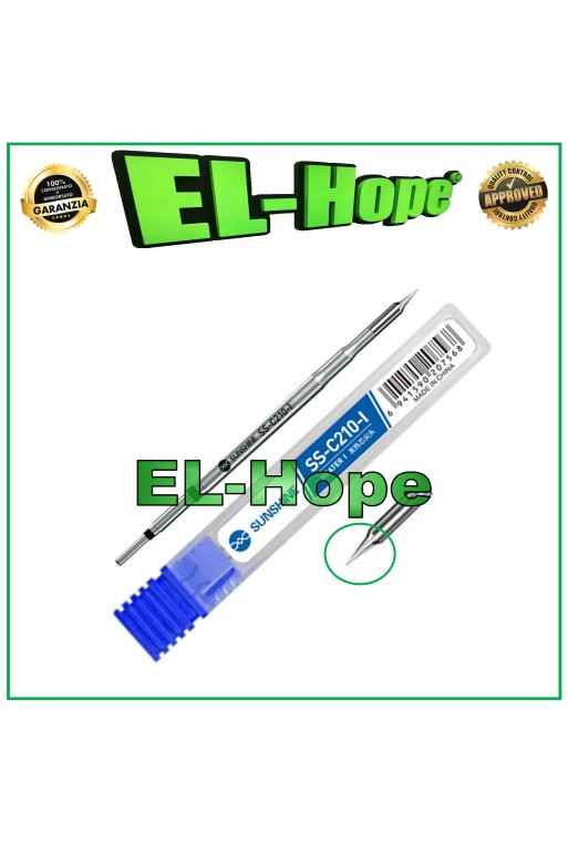CARTUCCIA SUNSHINE SS-C210-I C210-TI 0.1mm PUNTA DRITTA PER STILO SALDATORE T210 CARTUCCIA SUNSHINE SS-C210-I C210-TI 0.1mm PUNTA DRITTA PER STILO SALDATORE T210