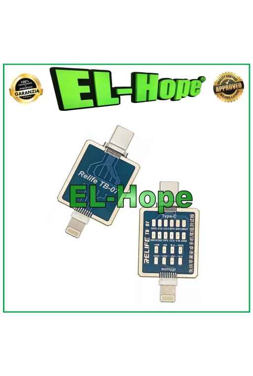 RELIFE TB-07 DOCK TESTER DI CARICA IPHONE LIGHTNING TYPE C RILEVAMENTO RICARICA RELIFE TB-07 DOCK TESTER DI CARICA IPHONE LIGHTNING TYPE C RILEVAMENTO RICARICA