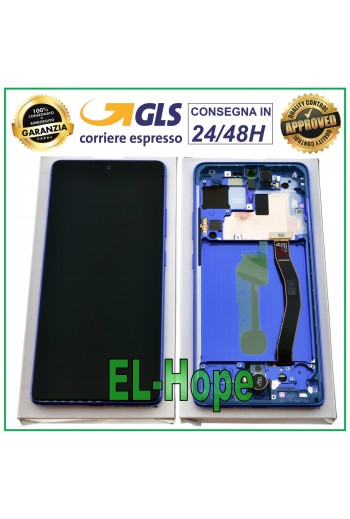 DISPLAY LCD ORIGINALE SAMSUNG GALAXY S10 LITE SM-G770 SM-G770F TOUCH SCREEN BLU