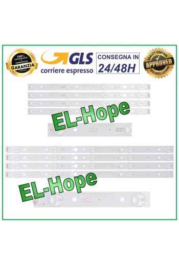 KIT 8 BARRE LED PER TV LG 43" SW43D09R / SW43D09L ZC22AG-02 43D3503V3W L331 L427