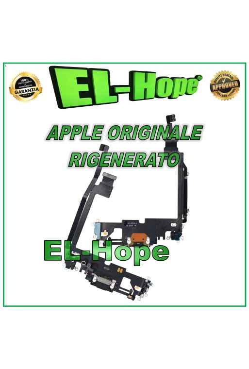 FLAT CONNETTORE CARICA RIGENERATO ORIGINALE APPLE IPHONE 12 PRO MAX GRAFITE NERO FLAT CONNETTORE CARICA RIGENERATO ORIGINALE APPLE IPHONE 12 PRO MAX GRAFITE NERO