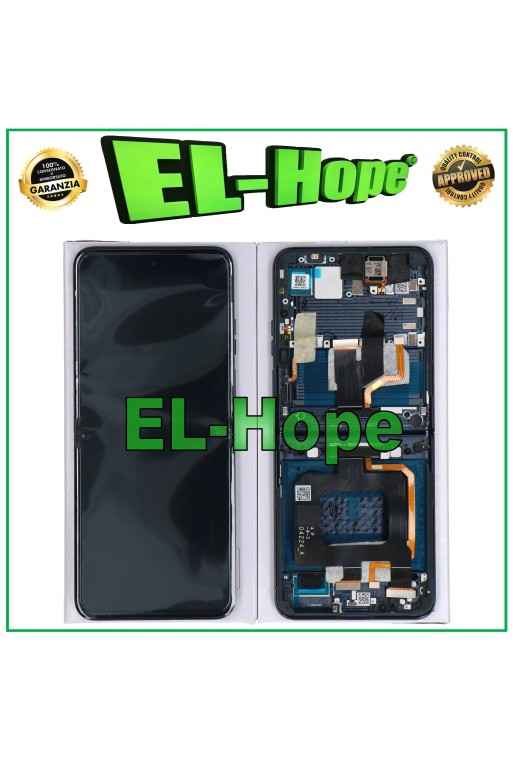 DISPLAY LCD TOUCH ORIGINALE SERVICE MOTOROLA RAZR 50 ULTRA XT2451 FRAME NERO DISPLAY LCD TOUCH ORIGINALE SERVICE MOTOROLA RAZR 50 ULTRA XT2451 FRAME NERO