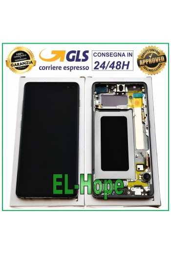 DISPLAY LCD ORIGINALE SAMSUNG GALAXY S10 PLUS SM-G975F TOUCH SCREEN PRISM NERO