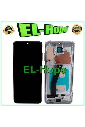 DISPLAY LCD TFT + FRAME PER SAMSUNG GALAXY S20 SM-G980 G981 TOUCH VETRO BIANCO