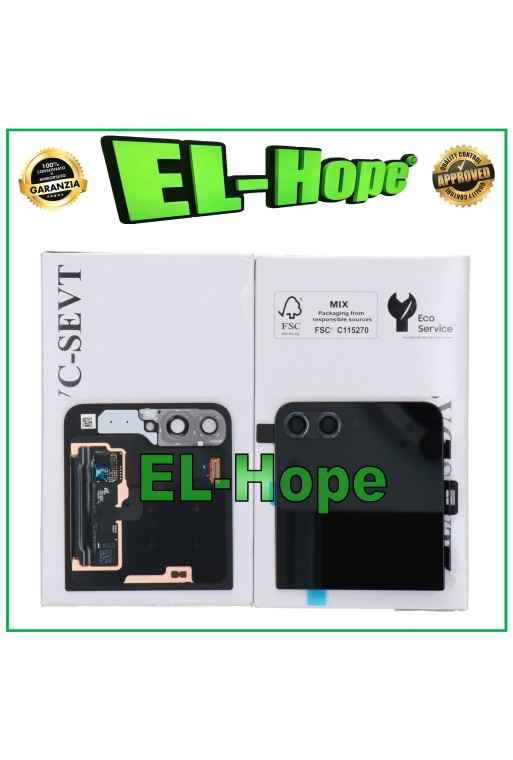 DISPLAY LCD ESTERNO VETRO SCOCCA ORIGINALE SAMSUNG GALAXY Z FLIP 5 SM-F731B NERO DISPLAY LCD ESTERNO VETRO SCOCCA ORIGINALE SAMSUNG GALAXY Z FLIP 5 SM-F731B NERO