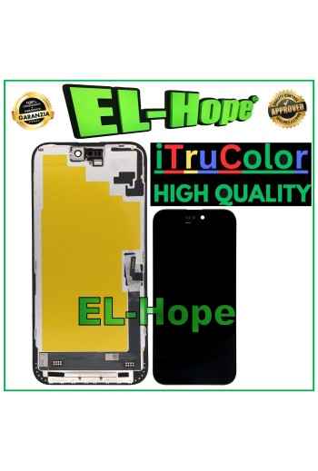 DISPLAY LCD iTruColor SOFT OLED PER APPLE IPHONE 16 PLUS TOUCH VETRO SCHERMO