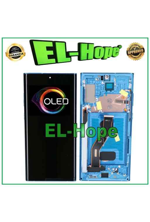DISPLAY LCD OLED FRAME + TOUCH PER SAMSUNG GALAXY NOTE 10 PLUS SM N975 N976 BLU