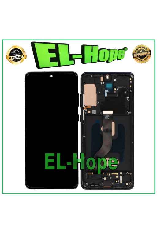 DISPLAY LCD TFT FRAME PER SAMSUNG GALAXY S20+ PLUS SM-G985 G986 TOUCH VETRO NERO