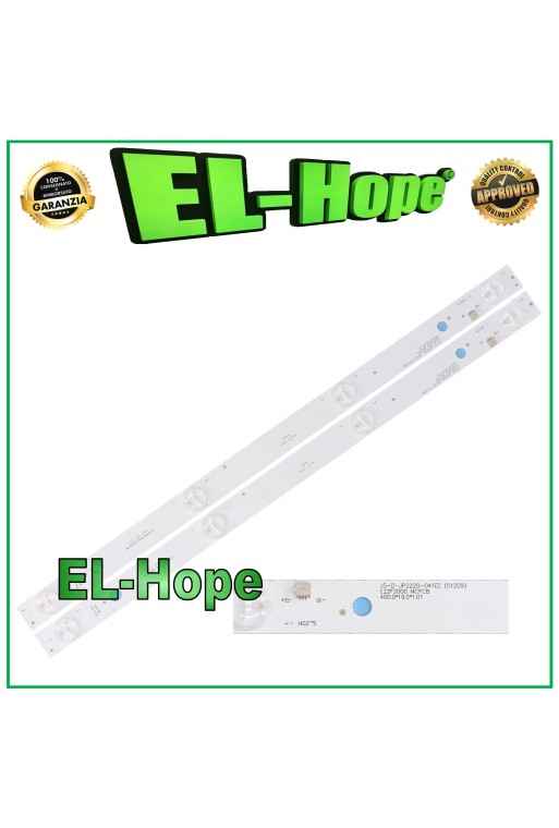 KIT 2 BARRE STRIP 4 LED PER TV 22" AKAI JS-D-JP2220-041EC(51209) E22F2000
