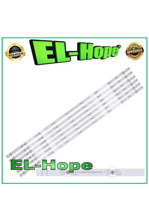 KIT 6 BARRE 9 LED PER TV HISENSE 65" CRH-BX65X1U813030T060999P HD650X1U71-T0