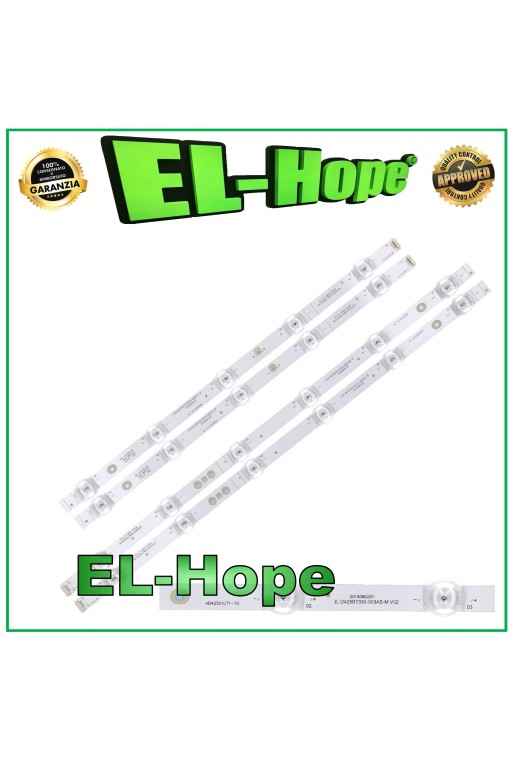 KIT 2 BARRE 11 LED PER TV 42" HISENSE HD425X1U71 JL.D425B1330-003AS-M-V02 3 PIN