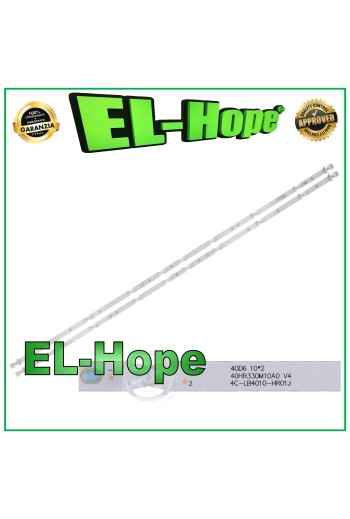 KIT 2 BARRE 10 LED PER TV TCL 40" 40HR330M10A0 V4 4C-LB4010-HR01J 3 PIN
