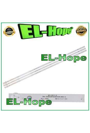 KIT 3 BARRE STRIP 7 LED PER TV 40" CHANGHONG MS-L3215-V2 LB-C400F18-E6C