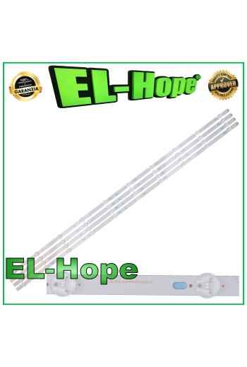 KIT 4 BARRE 10 LED PER TV PANASONIC 43" LB-3030-GJPHP434X10AUS2-X IC-BAOAG43DA28