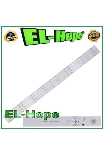 KIT 4 BARRE STRIP 8 LED PER TV 43" HISENSE JLD42581330-003AS-M L780mm 3 PIN