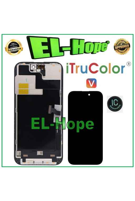 DISPLAY LCD iTruColor INCELL PER APPLE IPHONE 14 PRO TOUCH VETRO SCHERMO NERO