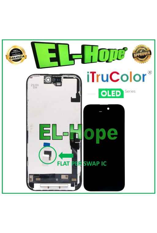 DISPLAY LCD iTruColor HARD OLED SERIES PER APPLE IPHONE 16 TOUCH SCREEN SCHERMO DISPLAY LCD iTruColor HARD OLED SERIES PER APPLE IPHONE 16 TOUCH SCREEN SCHERMO