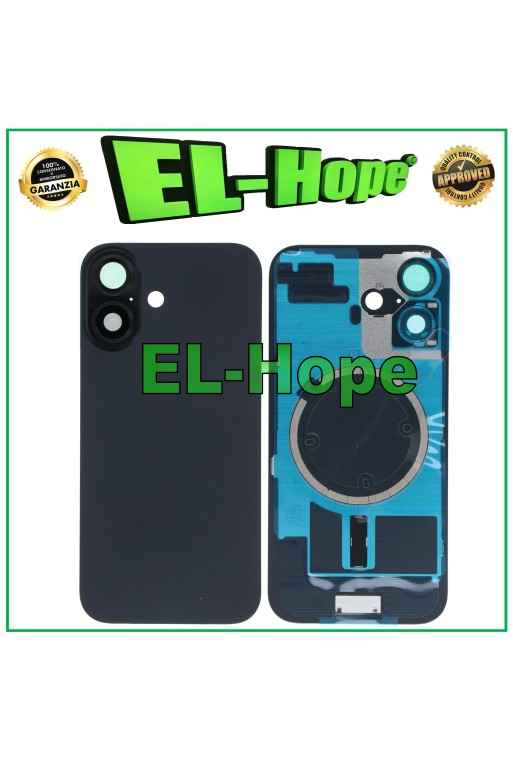 CASE VETRO SCOCCA POSTERIORE BACK COVER + MAGSAFE PER APPLE IPHONE 16 NERO CASE VETRO SCOCCA POSTERIORE BACK COVER + MAGSAFE PER APPLE IPHONE 16 NERO