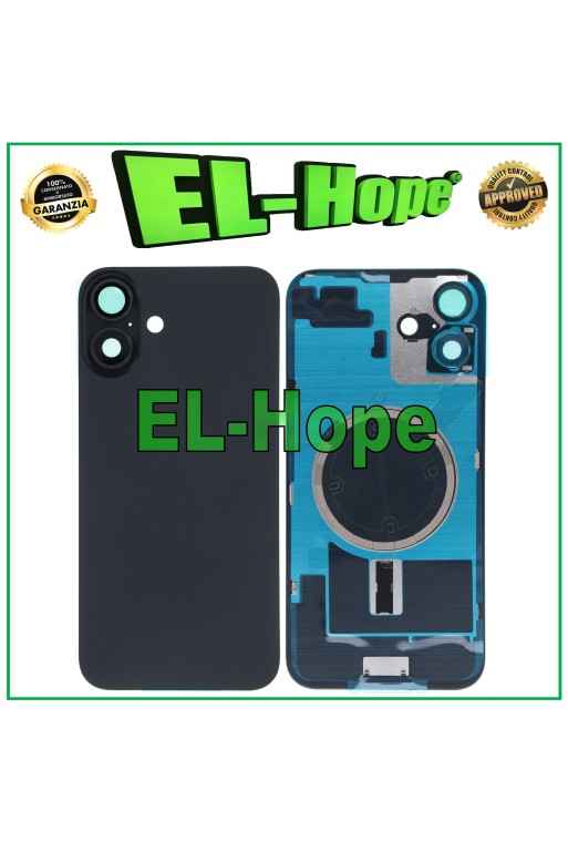 CASE VETRO SCOCCA POSTERIORE BACK COVER + MAGSAFE PER IPHONE 16 PLUS NERO CASE VETRO SCOCCA POSTERIORE BACK COVER + MAGSAFE PER IPHONE 16 PLUS NERO