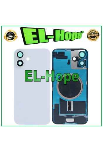 CASE VETRO SCOCCA POSTERIORE BACK COVER + MAGSAFE PER IPHONE 16 PLUS BIANCO