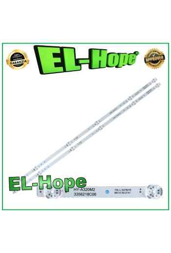 KIT 2 BARRE STRIP 6 LED PER TV 32" HY-A320M2 3356218C06 L560mm