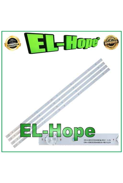 KIT 4 BARRE 8 LED PER TV 39" CHANGHONG CRH-K385353504085C8 K3853535040883M REV1 KIT 4 BARRE 8 LED PER TV 39" CHANGHONG CRH-K385353504085C8 K3853535040883M REV1