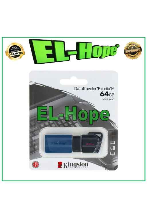 PEN DRIVE KINGSTON 64 GB PENDRIVE CHIAVETTA MEMORIA DTX PENNA USB 3.2 ORIGINALE