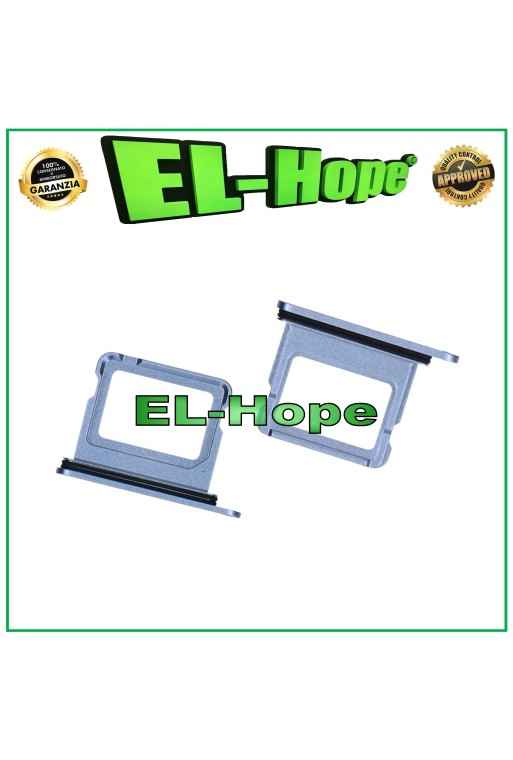 SLOT CARRELLO VANO PORTA SIM CARD SCHEDA PER IPHONE 17 AZZURRO NEBBIA