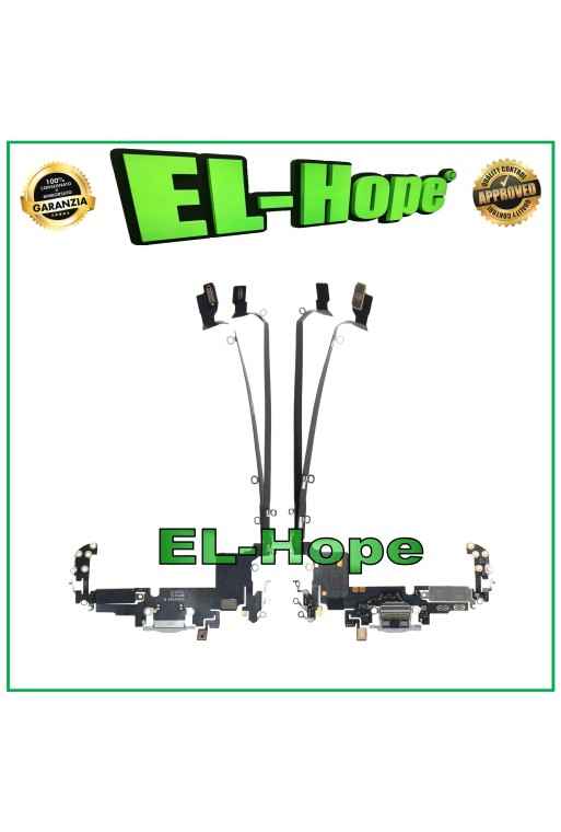 CONNETTORE RICARICA IPHONE 17 PRO MAX MICROFONO ANTENNA FLAT DI CARICA SILVER