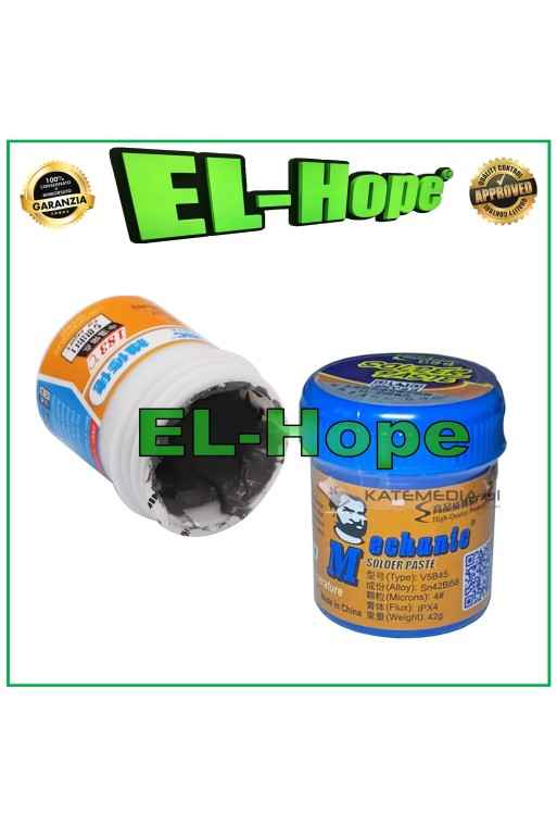 PASTA SALDANTE MECHANIC V5B45 42g 138 GRADI RIPARAZIONE SALDATURA SOLDER PASTE PASTA SALDANTE MECHANIC V5B45 42g 138 GRADI RIPARAZIONE SALDATURA SOLDER PASTE
