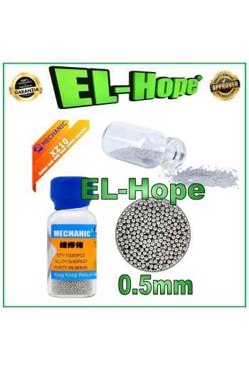 PALLINE DI STAGNO 0.5mm MECHANIC SOLDER BALLS XZ10 PER REBALLING BGA SALDATURA 