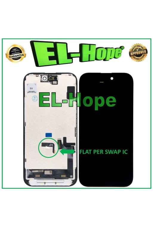 DISPLAY LCD SOFT OLED PER APPLE IPHONE 15 TOUCH SCREEN VETRO GX ORIGINALE