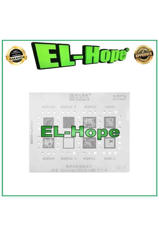 STENCIL REBALLING SNAPDRAGON AMAOE QU3 PER MSM7225A MSM8328 MSM8940 SDM660 