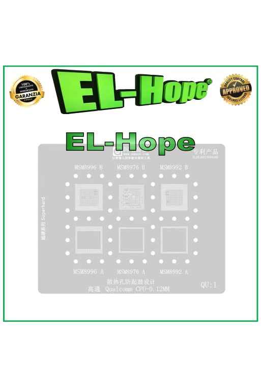 STENCIL REBALLING QUALCOMM AMAOE QU1 PER MSM8996 MSM8976 MSM8992 A / B