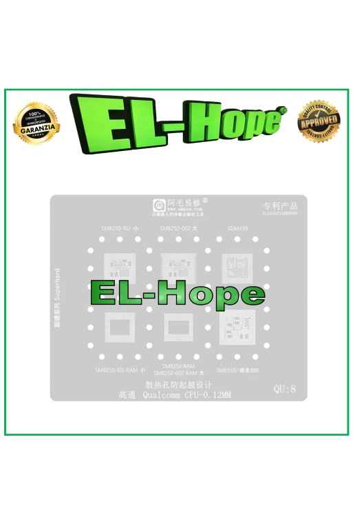 STENCIL REBALLING QUALCOMM AMAOE QU8 PER SM8250-102 SM8250-002 SDM439 SM8350