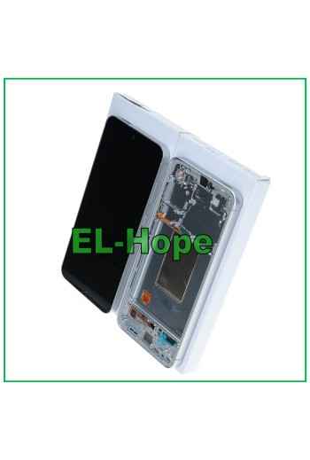 DISPLAY TOUCH LCD ORIGINALE SAMSUNG GALAXY S24 FE 5G 2024 SM-S721 FRAME BIANCO