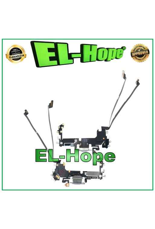 CONNETTORE RICARICA IPHONE 17 PRO MICROFONO ANTENNA DOCK FLAT DI CARICA SILVER