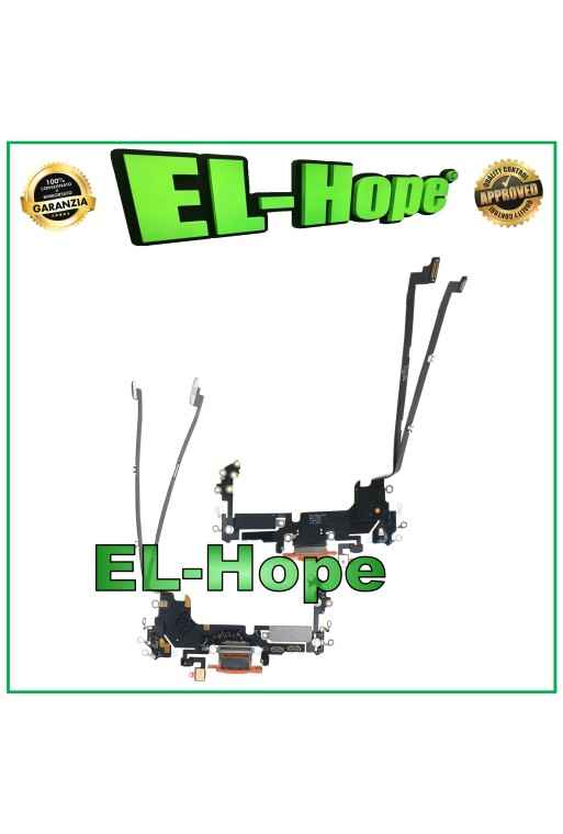 CONNETTORE RICARICA IPHONE 17 PRO MICROFONO ANTENNA DOCK FLAT DI CARICA ORANGE